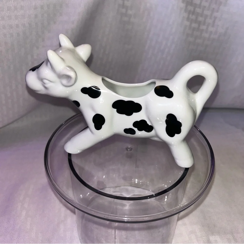 Ceramic Cow Creamer - Black and White Pier 1